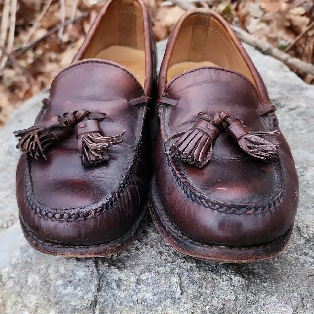 Polo Ralph Lauren Dark Brown Leather Tassel Loafers 8.5 D